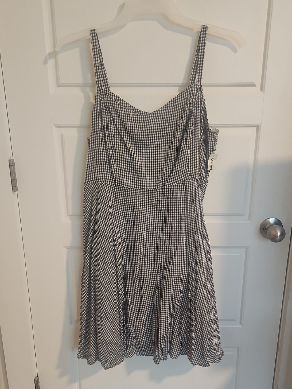 NWT Old Navy Black and White Gingham Mini Dress